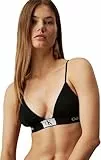 Calvin Klein Damen Bikini Oberteil Triangel Weiche Cups, Schwarz (Black), S