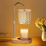 Loowoko Kerzenwärmer Lampe, Candle Warmer lamp mit Timer und Dimmer, Höhenverstellbar, mit 2 Glühbirnen, Kerzen Lampe für duftkerzen im Glas, Dekoration