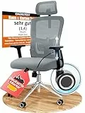 CLOUVOU BrightSeat Bürostuhl Ergonomisch [TESTSIEGER] Schreibtischstuhl 100% individuell einstellbar | Büro Stuhl & Gaming Stuhl | Computerstuhl Home Office Chair Ergonomic | Drehstuhl 150 kg