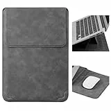 HoYiXi 15,6 16 Zoll Laptop Hülle mit Standfunktion für MacBook Pro 16 2025 & 2021/ASUS Vivobook 15/Huawei MateBook D15/MacBook Pro 15/Galaxy Book Flex 15/IdeaPad, 15-16'' Laptop Cover, Dunkelgrau