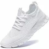 Damyuan Schuhe Herren Sneaker Laufschuhe Sportschuhe Turnschuhe Weiss Wanderschuhe weiß atmungsaktiv leichte männer Freizeitschuhe Herrenschuhe weiß 43