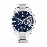 Tommy Hilfiger Multi Zifferblatt Quarz Uhr für Herren mit Silbernes Edelstahlarmband - 1710448