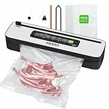 INK-VS05 Lebensmittel-Vakuumiergerät, Vakuumierer mit integriertem Schneider | 7 Betriebsmodi – Flüssigkeit/Nass/Trocken, 130 W, schnelle Versiegelung, LED-Anzeige