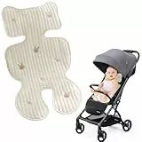 Atmungsaktive Sitzeinlage Buggy Sommer aus Baumwolle 72x40cm, Universal Kinderwagen Einlage Waschbar für Buggy & Babyschale Rutschfeste Einlage, Schützt den Sitzbezug vor Flecken
