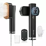 Sundu Dampfglätter, Steamer für Kleidung, 2-in-1 Reisebügeleisen Steam iron, 15s schnelles Aufheizen Mobiles Handbügeleisen, Travel Iron mit LED Display, 4 Bügelmodi, Schwarz