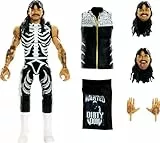 Mattel WWE Ultimate Edition Actionfigur und Zubehör im Set, ca. 15 cm große Dirty“ Dominik Mysterio Sammelfigur mit austauschbaren Köpfen und Händen und 30 Bewegungspunkten, JHV90