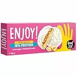 Feel FIT ENJOY! Milky Peanut, Protein Kekse mit Erdnuss Creme und Erdnüssen in Milchüberzug ohne Zuckerzusatz, Low Carb & Keto freundlich Süßigkeiten, Protein Snacks, für Diabetiker geeignet, 96 g