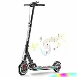 FanttikRide T9 Apex Elektroroller für Kinder, 1,3–1,7 m, 200 W Motor, LED Farblicht, Bluetooth-Musik, 12/16/20 km/h Digitalanzeige, höhenverstellbar, faltbar, bis zu 40 Minuten, Schwarz (Ohne ABE)