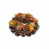 HEITMANN DECO Herbstkranz aus Naturmaterial – Deko-Kranz in Braun/Orange/Gelb/Grün, Ø 25 cm – Tür-, Wand- & Tischdeko