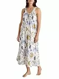 CALIDA Favourites Nachthemd Damen, Länge 125cm, aus Baumwolle, lockere Passform Charm Cream 40-42