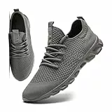 MGNLRTI Herren Schuhe Sneaker Laufschuhe Walkingschuhe Sommerschuhe Sportschuhe Straßenlaufschuhe Turnschuhe Fitnessschuhe Joggingschuhe Workout Freizeitschuhe Männer Running Shoes Gym Grau EU42