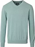 CASAMODA Herren Pullover mit V-Ausschnitt unifarben Elastischer Bund, 333 Gruen, L