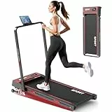 RAOO MIN Laufband für Zuhause, Laufband mit elektrisch Verstellbarer Steigung, 1-12 km/h, Walking Pad und laufband klappbar 4 in 1 mit Fernbedienung/LED-Anzeige, Ipad/Handy-Holder.