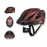 KED Spiri II Trend Allround Fahrradhelm Mit LED Licht Und Reflektor, Optimierter Belüftung, Insektenschutznetz Und K-FIT System | Farbe: Maroon Red | Größe: 52-58 (M)