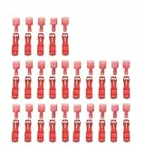 Lagomloot Set mit 50 Schnellverbindern mit männlichen Gabelklemmen für Mähroboter, Begrenzungsdraht aus PVC, Rot und Blau, 0,75 – 2,5 mm²