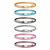 APMGONT Surfer Armband Set,6 Stück Boho Surfer Armbänder,Schmales Wickelarmband Damen,Stoff-Armband, Wasserfest & Verstellbar - Freundschaftsarmbänder Mädchen (setzen 1)