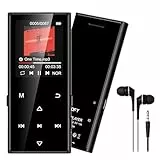 SWOFY 128GB MP3-Player Bluetooth 5.3, 1.8-Zoll-Screen & HiFi-Musik, mit Lautsprecher, FM-Radio, E-Book-Funktion und Aufnahmefunktion (schwarz)