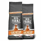 Der-Franz Kaffee, aromatisiert mit Karamell, Intensität3/5, Arabica und Robusta gemahlen, 2x500g