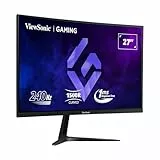 Viewsonic VX3219-PC-MHD 80 cm (32 Zoll) Curved Gaming Monitor (Full-HD, Adaptive Sync, 1 ms, 240 Hz, HDMI, DP, geringer Input Lag, Lautsprecher) Schwarz