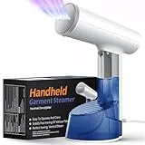 FMK Steamer Dampfglätter Reise - 1500W, Reisebügeleisen mini für Kleidung, 325ML Wassertank, Konstante Dampfleistung 25 g/min, Dampfbürste Faltenentferner für Zuhause, Büro, Reisen, Weiß