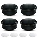 SilverRack Türstopper Edelstahl schwarz [4 Stück] + 4 Wandhalterungen - Premium Qualität ohne Bohren 1,1 kg - schwer - 10 x