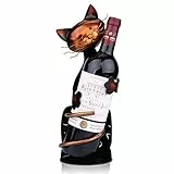 Tooarts-Weinflaschenhalter - Metall-Skulptur - für Dekoration katze
