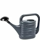 Prosperplast Gießkanne 5 Liter | anthrazit | für Haus & Garten | aus robustem Kunststoff | Gartengießkanne mit Abnehmbarer Brause | zur einfachen Bewässerung von Blumen, Pflanzen & Bäumen