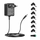 NASTIMA 12V 1A Kinder-Elektroauto-Ladegerät für Kinder-Elektroauto, SUV ATV, Motorrad, etc., Universal 12V-Ladegerät mit Anzeigeleuchte, ausgestattet mit 8 Arten von Konverter