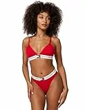 Tommy Hilfiger Damen Slip Bikini Form Classic mit Logobund, Rot (Primary Red), L