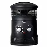 Midea NF18-17PA Keramik Tragbare Heizlüfter 1800W mit 360°Automatischer Oszillation, 2 Modi Heizstufen, Energiesparend Leise Heizung Heater für Wohnzimmer, Büro, Wohnbereich