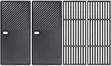 Denmay 43 x 72cm Gusseisen Gusseisenplatte und Rost für Charbroil Advantage 225s, Enders Boston 4, Enders Monroe PRO 4 (NICHT FÜR Enders Monroe 3/4), SANTOS S-418, Grillplatte Grillersatzteile