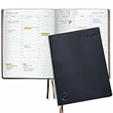 Premium-Terminkalender 2026 von Smart Panda – Wochenplaner A4, Roségold – Softcover und Geschenkbox – Terminkalender, 30 Minuten-Intervalle – Jahreskalender, Planer 2026 – auf Deutsch