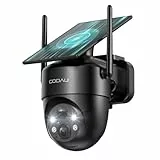 COOAU Überwachungskamera Aussen Akku Solar-2K Outdoor WLAN Kamera Überwachung Aussen mit Kabellose Installationsfreie Solarpanel, KI-Erkennung, 360°-Überwachung, Farbnachtsicht, Zwei-Wege-Audio