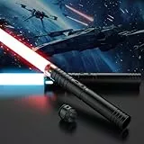 Laserschwert Kinder, RGB 15 Farben 2 in 1 Lichtschwert, Duell Lightsaber mit 4 Modi und Sounds, USB-C Wiederaufladbar FX Lichtschwert Spielzeug für Kinder und Erwachsene Halloween Cosplay(74CM 2PC)