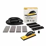 Mirka Handblock-Set/Handschleifer mit konvexen und konkaven Aufsätzen/für 70 x 198 mm Schleifstreifen + 40 x Abranet-Schleifstreifen, 4 m Saugschlauch, Adapter