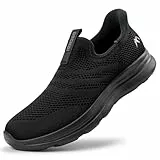 ODCKOI Slip On Sneaker Herren atmungsaktiv leichtgewichtig und bequem, für Freizeit, Walking, Jogging und Alltag,Minimalistisches ohne Schnürsenkel mit Mesh Outdoor Sportschuhe-QUANHEI-43