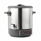 Klarstein Lady Marmalade Einkochautomat Einkochtopf Einkocher Heißgetränkespender, 27 Liter, 1800 Watt, 30-100 °C, Timer, Warmhalte-Funktion, Überhitzungsschutz, Edelstahl gebürstet