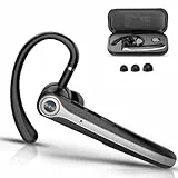 Bluetooth Headset V5.4 Wireless Freisprech Telefon mit CVC 8.0 und ENC Dual Mikrofon, Bluetooth Ohrhörer kabellos mit 25h Sprechzeit, 120h Standby Headset Handy für Autofahren Büro Business, Schwarz