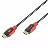 Vivanco PRO 14HDHD 15PB High Speed HDMI Kabel mit Ethernet (Audio Rückkanal ARC 1,5m) rot/schwarz