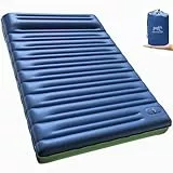 Myxslop Camping Isomatte 2 Personen, 12CM Isomatte Ultraleichte Luftmatratze Camping Aufblasbar Kleines Packmaß mit Fußpumpe für Zelt, Rucksack, Wandern und Camping