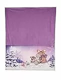NICI 49333 Cosy Winter 140x175cm lila-Nachhaltige Kuscheldecke für Babys & Kinder-Flauschige Plüschdecke-Warme Decke für Mädchen & Jungen