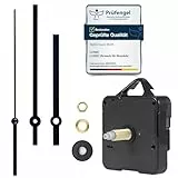 LUSEE Uhrwerk für Wanduhr Lautlos mit Uhrzeiger, Quarz Uhrwerke für Wanduhren Mechanismus Ersatz Zubehör Uhrzeigerset zum Basteln (Schaft: 24mm / 0,94Zoll)