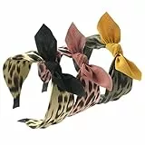 3PCS Stirnbänder für Frauen Haare Boho Wrap Tie Mode Haarbänder Elastische Twist Haartuch Hübsche Fliege Haarbänder Breite Alice Haarbänder für Frauen Uk und Mädchen