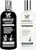Haarwuchs Shampoo, Haarwuchs-Conditioner Watermans, Biotin, Arganöl, Allantoin, Rosmarin, Niacinamid B3, Lupinenprotein mit vielen anderen Vitaminen für das Haarwachstum.