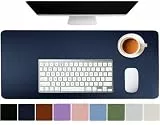Busnos Schreibtisch Unterlage Groß Schreibtischunterlage Modern 80 x 40 cm Schreibtisch Unterlage pc Maus Filz Schreibtischunterlage Dunkelblau Tischunterlage Desk Pad
