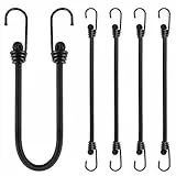 TaoTazon Spanngummi mit Haken 60 cm, Expander mit Haken 5 Stück, Extra Stark Spanngurte mit Haken, Vielseitiger Gepäckspanner mit Haken für LKW, Campingausrüstung, Tarps & Werkzeuge