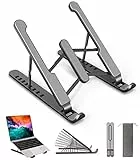 AOVUYCK-Store Laptop Ständer mit 8 verstellbaren Stufen, Notebook Ständer Rutschfester Laptopständer aus Kunststoff und Silikon, Kompatibel mit MacBook Air Pro, HP, 10—15,6 Zoll