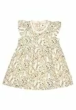 Sterntaler Kleid Blumen - Mädchen Kleid aus Baumwolle in Leinenoptik - luftiges Sommer Kleid mit Flügelärmeln und bequemer A-Linie - mit Knopf im Nacken - Kinderkleidung ab Geburt, zartrosa, Größe 86