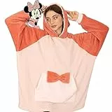 Disney Hoodie Damen Oversized Stitch Hoodie Übergroßer Flauschiger Kapuzenpullover - Lilo und Stitch Design Hoody Damen Oversize Pullover (Minnie Mouse)