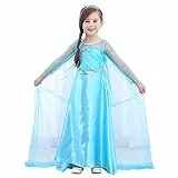 URAQT Kleid Prinzessin Kostüm Kinder Mädchen, Kleid Kinder Prinzessinenkleid für Weihnachten Verkleidung Karneval Party Halloween Größe,120CM